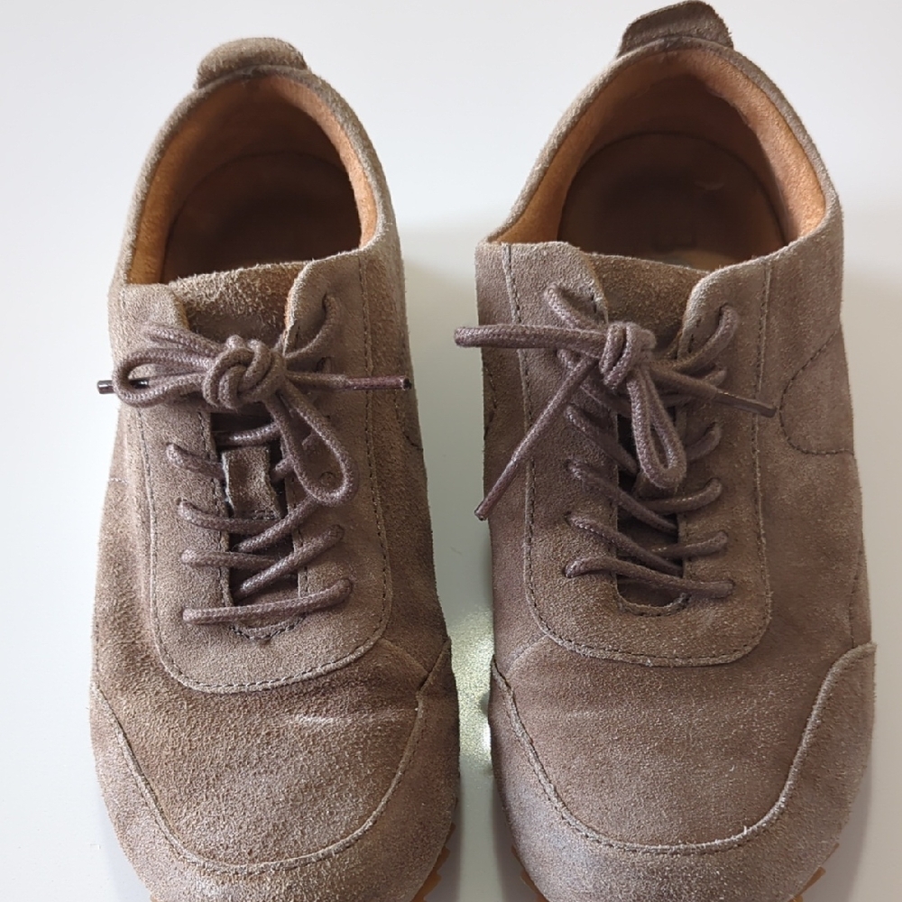 Born Women's Lace Up Suede Sneakers